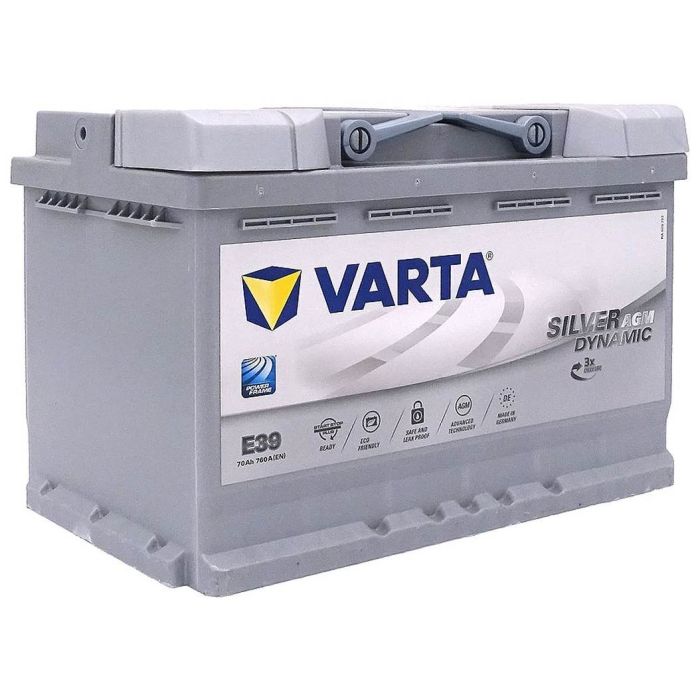 BATTERY VARTA 12V 70AH 760A +P SILVER AGM START STOP 278X175X190