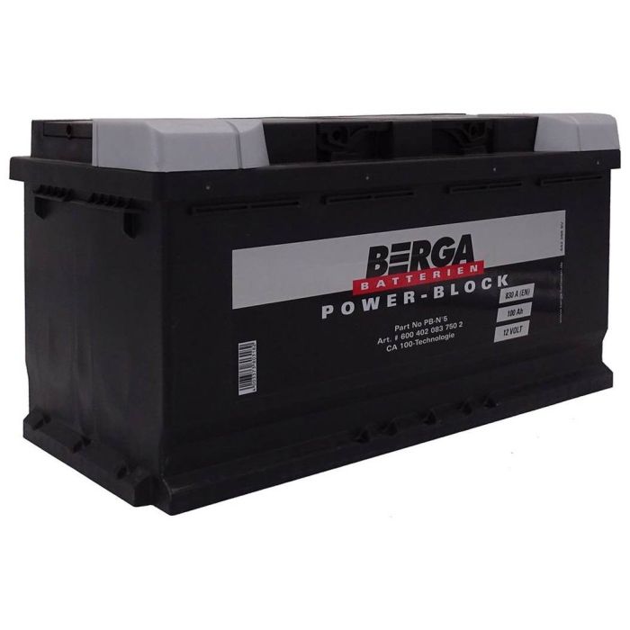 Berga Powerblock 12V 100AH 830A 353x175x190 Starterbatterie