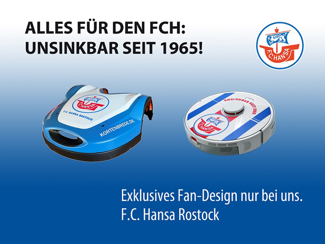 Colorboost Fan-Design Hansa Rostock Stihl Mähroboter und Roborock Saugroboter
